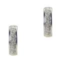 Sterling Silver Crystal Hoop Earrings