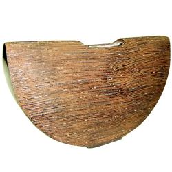 Wood Texture Aluminum Banana Boat Vase