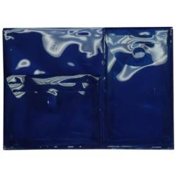 Plastic Blue 3-pocket Booklet Envelope with Velcro Closure (Pack of 12)