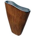 Metal Leaf Rust Vase