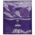 Plastic Purple 2-pocket Open-end Envelope with Velcro Closure (Pack of 12)