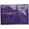 Plastic Purple 3-pocket Booklet Envelope with Velcro Closure (Pack of 12)