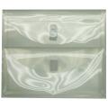 Plastic Clear 2-pocket Open-end Envelope with Velcro Closure (Pack of 12)