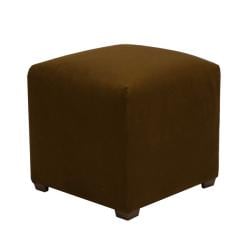 Tyler Chocolate Brown Cube Ottoman 