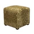 Tyler Sage Green Zebra Cube Ottoman