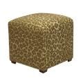 Tyler Sage Leopard Cube Ottoman