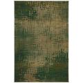 Inferno Green Abstract Rug (5'3 x 7'10)