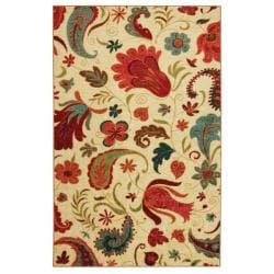 Vibrant Beige Multi Floral Rug (8' x 10')