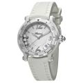 Chopard Women's 'Happy Sport Round' White Rubber Strap Watch