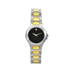 Movado Women's Museum Stainless Steel Two-tone Bracelet Black Dial Watch
