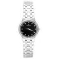 Movado Women's Faceto Stainless Steel Diamond Accent Black Dial Watch