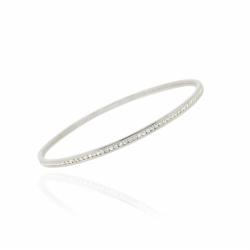 Lux CZ Sterling Silver Cubic Zirconia Bangle Bracelet