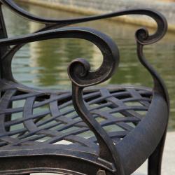 Antique Black Cast Aluminum 5-piece Outdoor Dining Set