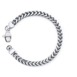 Stainless Steel Men's Wheat Bracelet