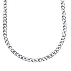 Stainless Steel 24-inch Curb Link Necklace