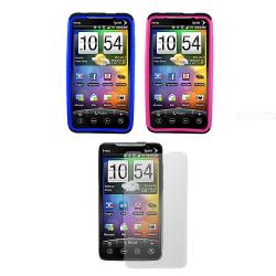 HTC EVO 4G Hybrid TPU/ Rubberized Case and Screen Protector