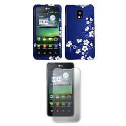 T-Mobile G2x/ LG Optimus 2X Midnight Flowers Case with Screen Guard