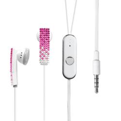Luxury Pink Diamante Handsfree Headset for HTC Evo Shift 4G