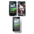 T-Mobile G2x/ LG Optimus 2X Cross of Skulls Case with Screen Protector