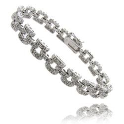 Sterling Silver 1ct TDW Diamond Brick Design Bracelet (I-J, I2-I3)