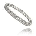 Sterling Silver 1ct TDW Diamond Greek Key Design Bracelet