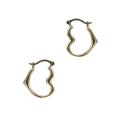 10k Yellow Gold Heart-shaped Hoop Earrings