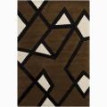 Hand-tufted Geometric Black Wool Rug (8' x 10')
