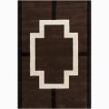 Hand-tufted Geometric Brown Wool Rug (8' x 10')
