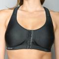 Pure Lime Women's Black High-impact Sports Bra