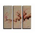 'Winter Plum' Oil Paint 3-piece Canvas Art Set