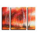 'White Birch' Oil Paint 3-piece Canvas Art Set