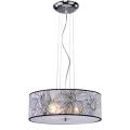 3-light Floral Shade Pendant Chandelier