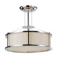 3-light Chrome Semi-flushmount Chandelier