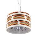 Colorful Shade 5-light Chrome Chandelier