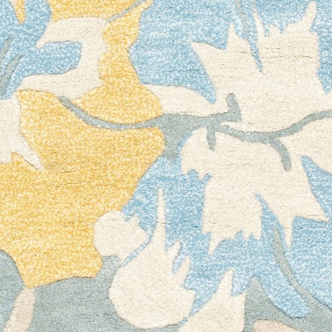Handmade Soho Blue/ Multi New Zealand Wool Rug (2' x 3')