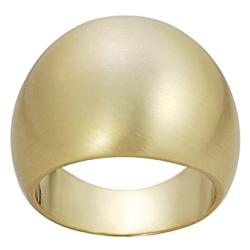 Goldtone Brushed Finish Dome Ring