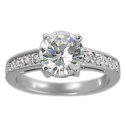 Journee Collection Silvertone Pave-set and Round-cut CZ Ring