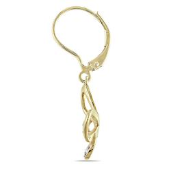 10k Yellow Gold 1/10ct TDW Diamond Butterfly Earrings (G-H, I2-I3)