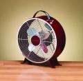 Deco Breeze DBF0597 Merlot 9-in Retro Metal Box Fan