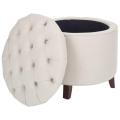 Reims Light Grey Storage Ottoman