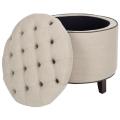 Reims Light Grey Storage Ottoman