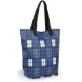 J World 'Leslie' Tartan Blue Tote Bag