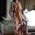 Cotton 'Caramel Clouds' Batik Robe (Indonesia)