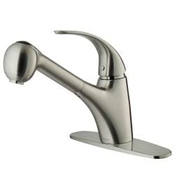 VIGO Stainless Steel Pull-Out Spray Kitchen Faucet with Deck Plate