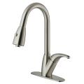 VIGO Stainless Steel Pull-Out Spray Kitchen Faucet with Deck Plate