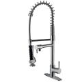 VIGO Chrome Pull-Down Spray Kitchen Faucet with Deck Plate