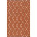 Hand Woven Prep Orange Wool Rug (5' x 8')