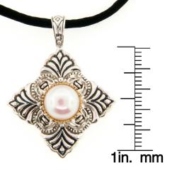 Meredith Leigh Sterling Silver White Freshwater Pearl Necklace (9.8-10 mm)