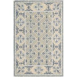 Hand-hooked Blue Country Heritage Rug (2'6 x 4'2)