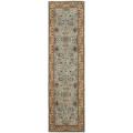 Handmade Heritage Mahal Blue/ Gold Wool Runner (2'3 x 20')